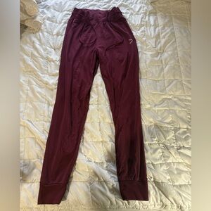 Almost New Women Gymshark Joggers in Burgundy